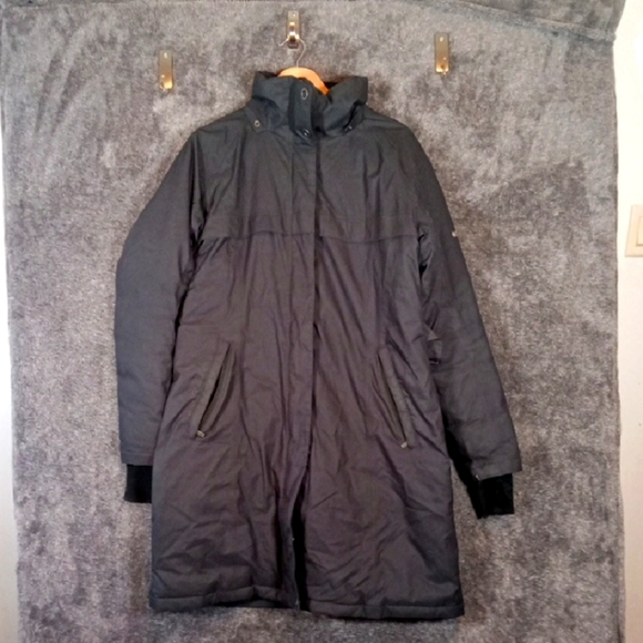 Columbia Omni Tech Waterproof Long Womens Coat Thumbholes Full Zip XL - Picture 1 of 14
